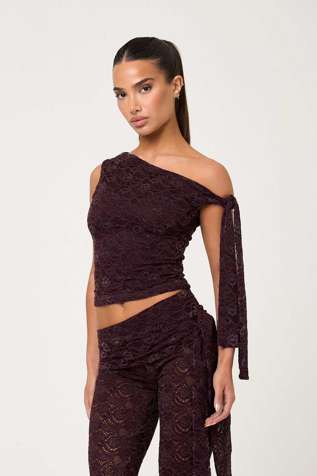 The roselle lace capri - plum