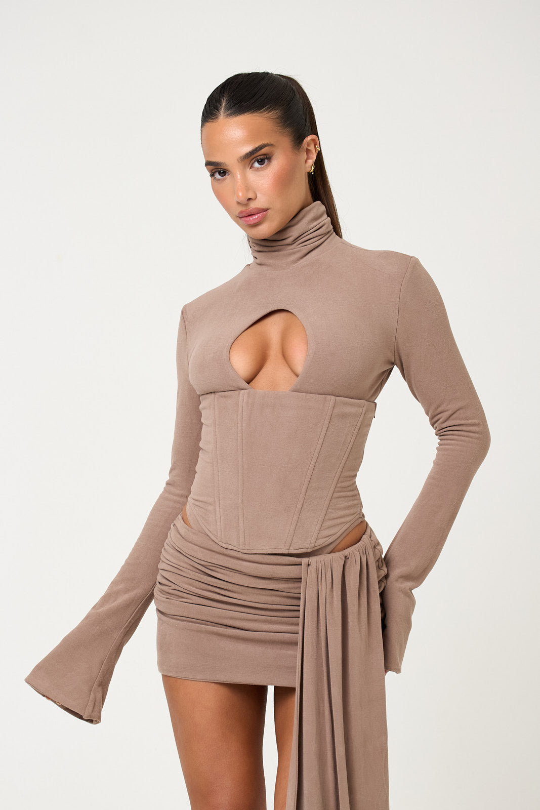 The amore corset set - taupe