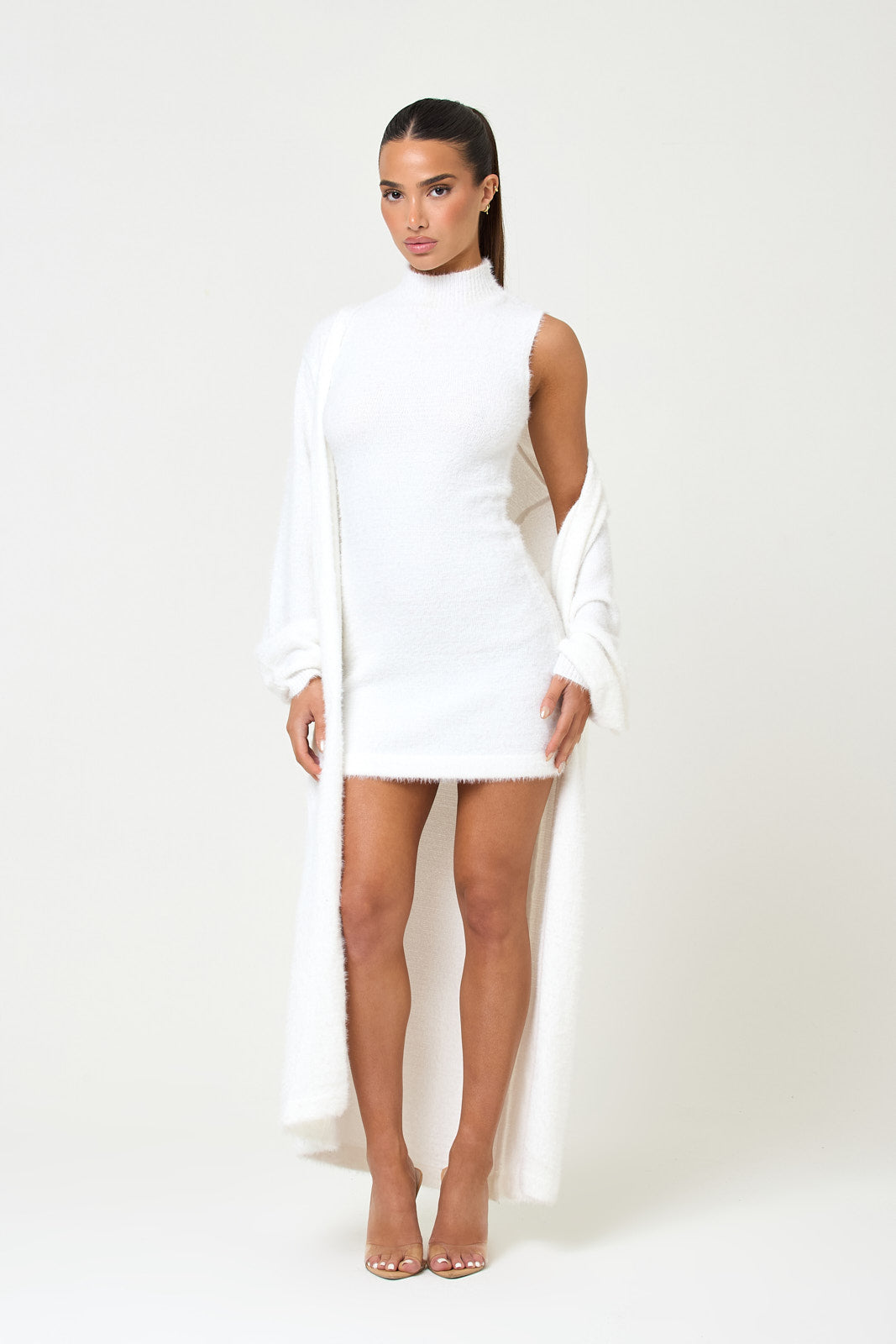 The nala knit cardigan - white