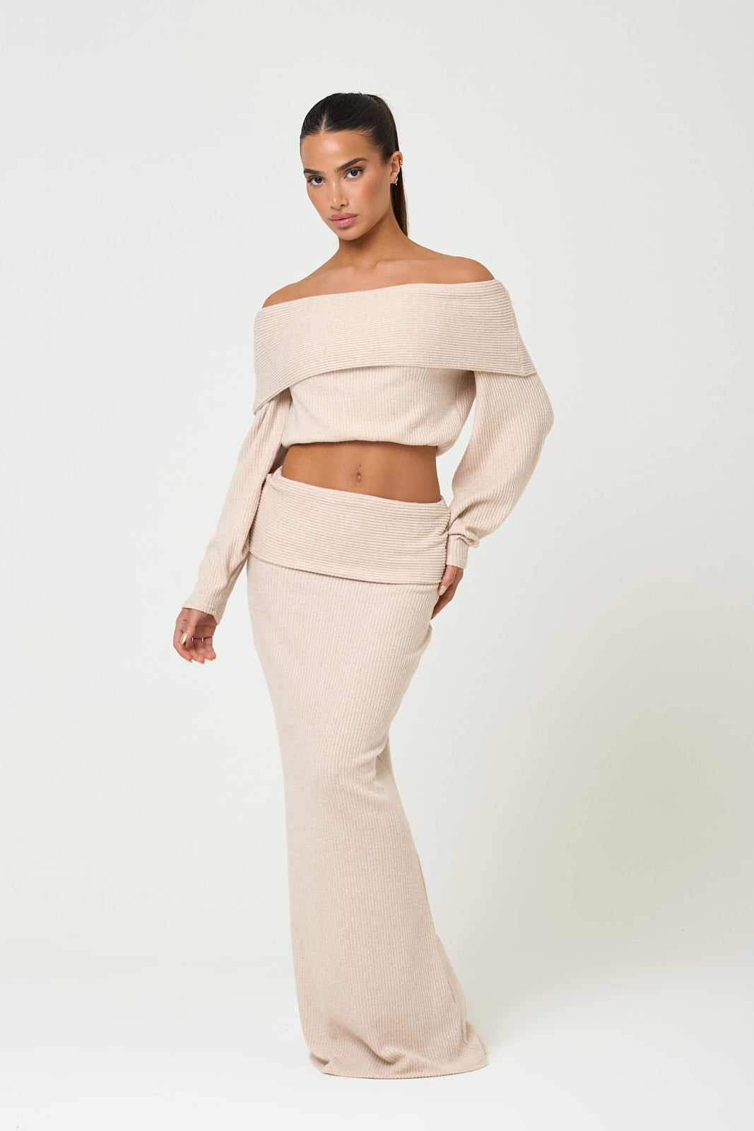 The serene knit top - cream