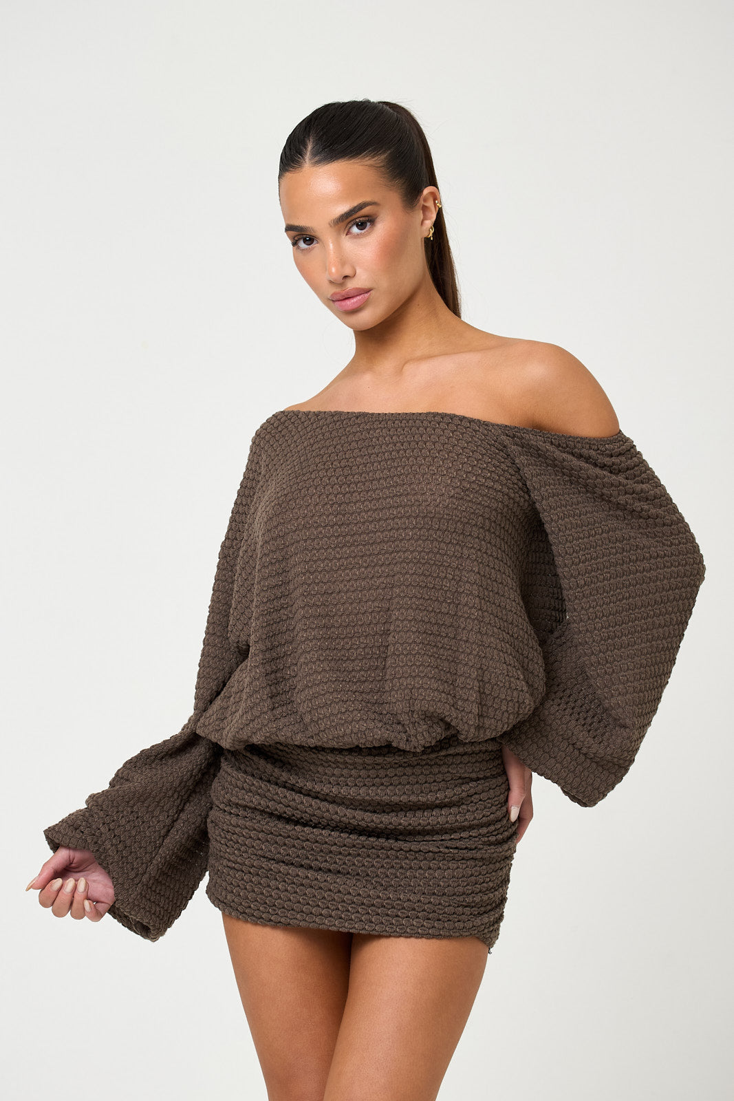 The tawny knit mini - dark taupe