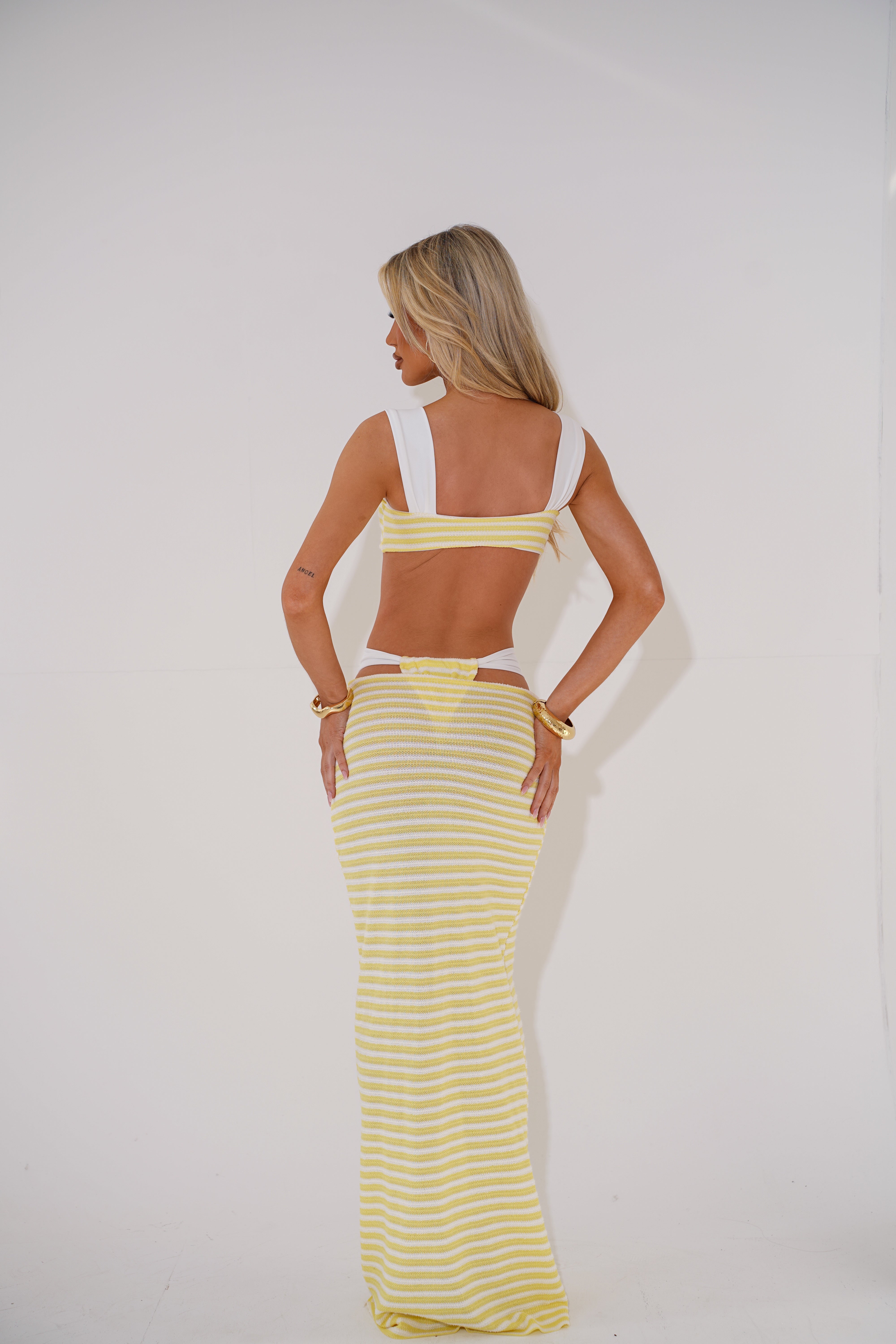 The crochet maxi skirt - lemon sorbet