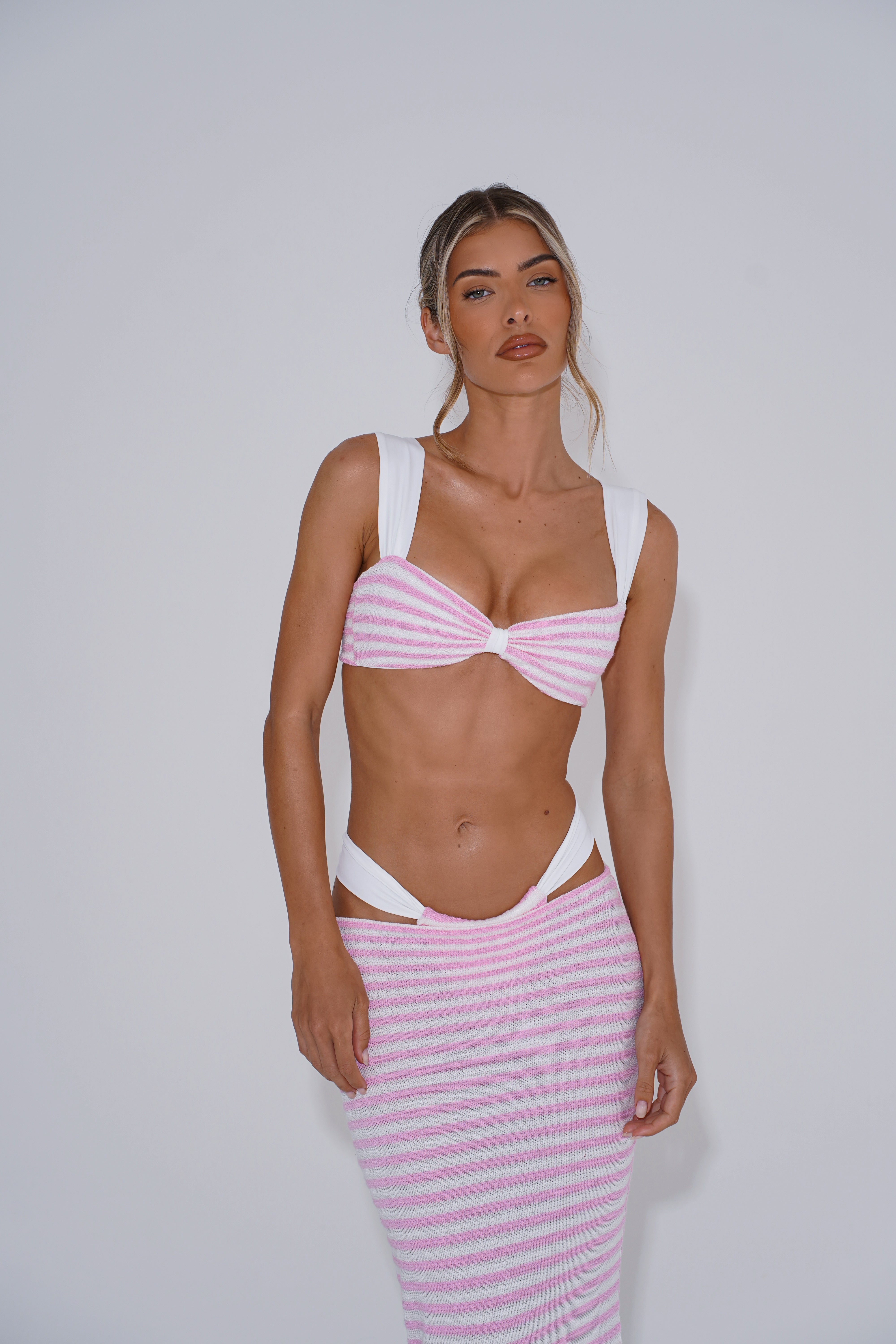 The crochet maxi skirt - strawberry sorbet