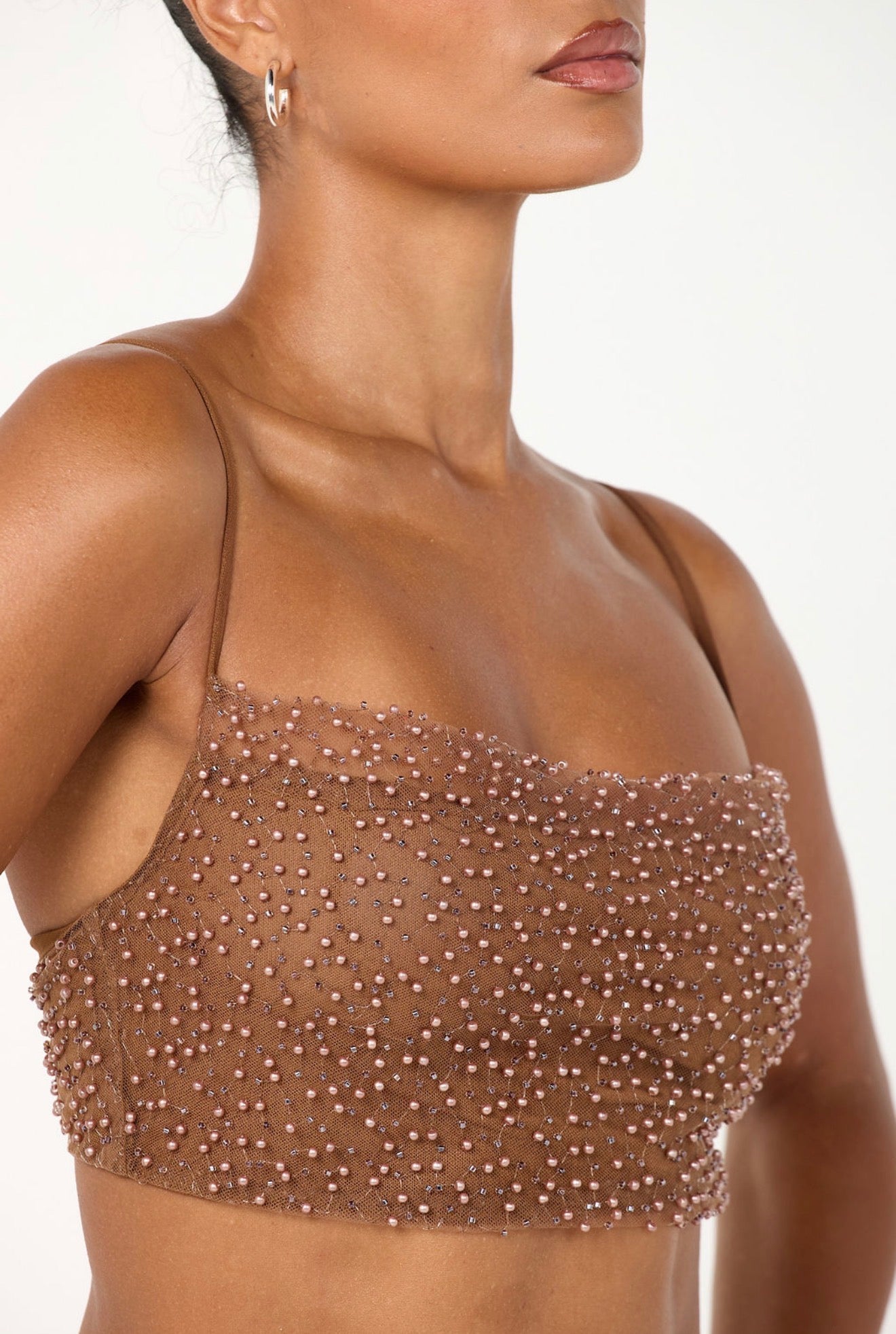 The beaded co ord - mocha
