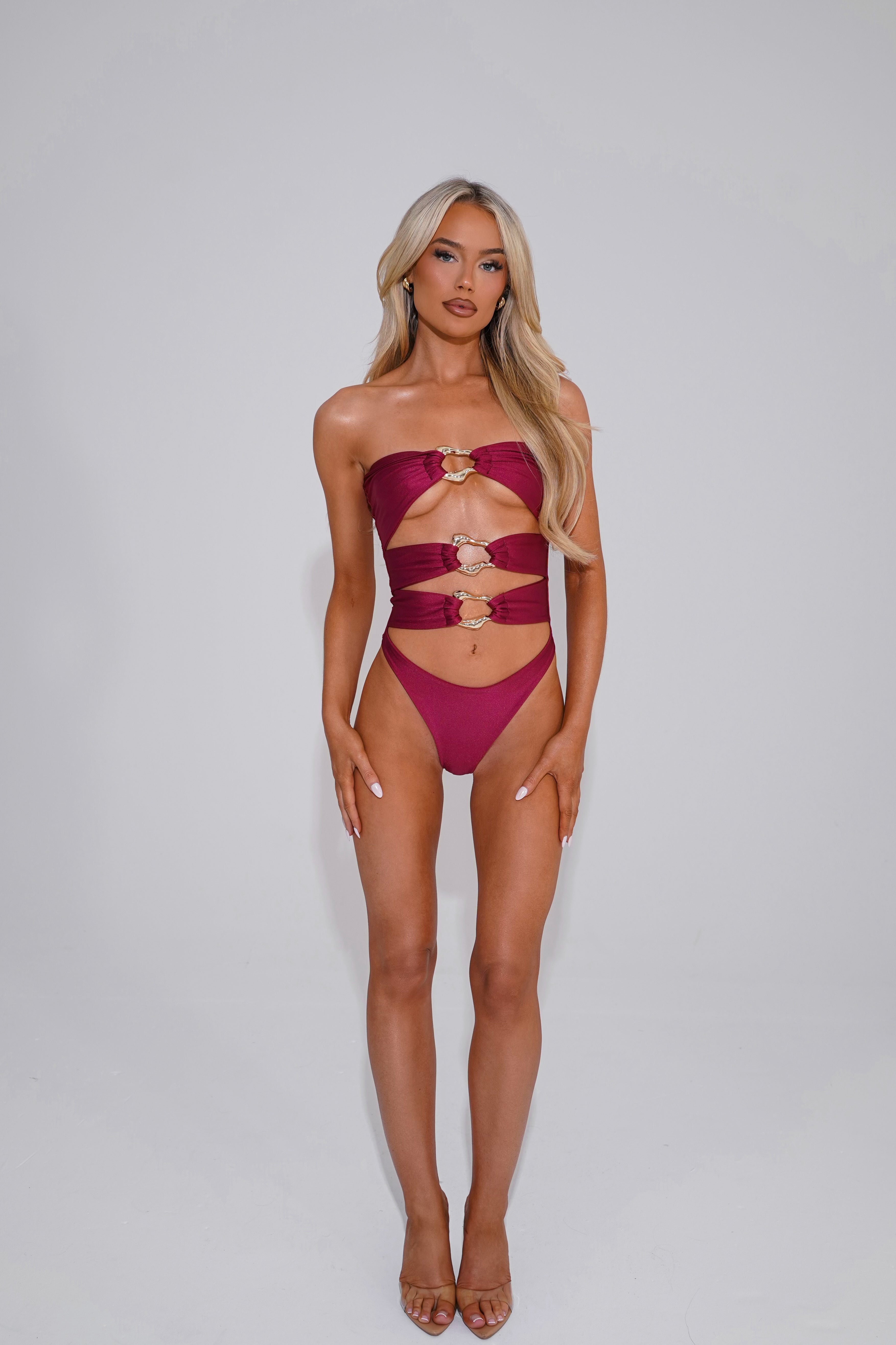 The o-ring swimsuit - wine