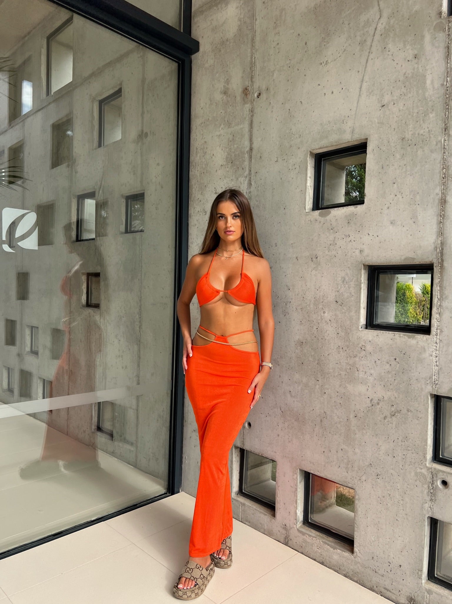 Multiway bra in orange slinky Koko Bay