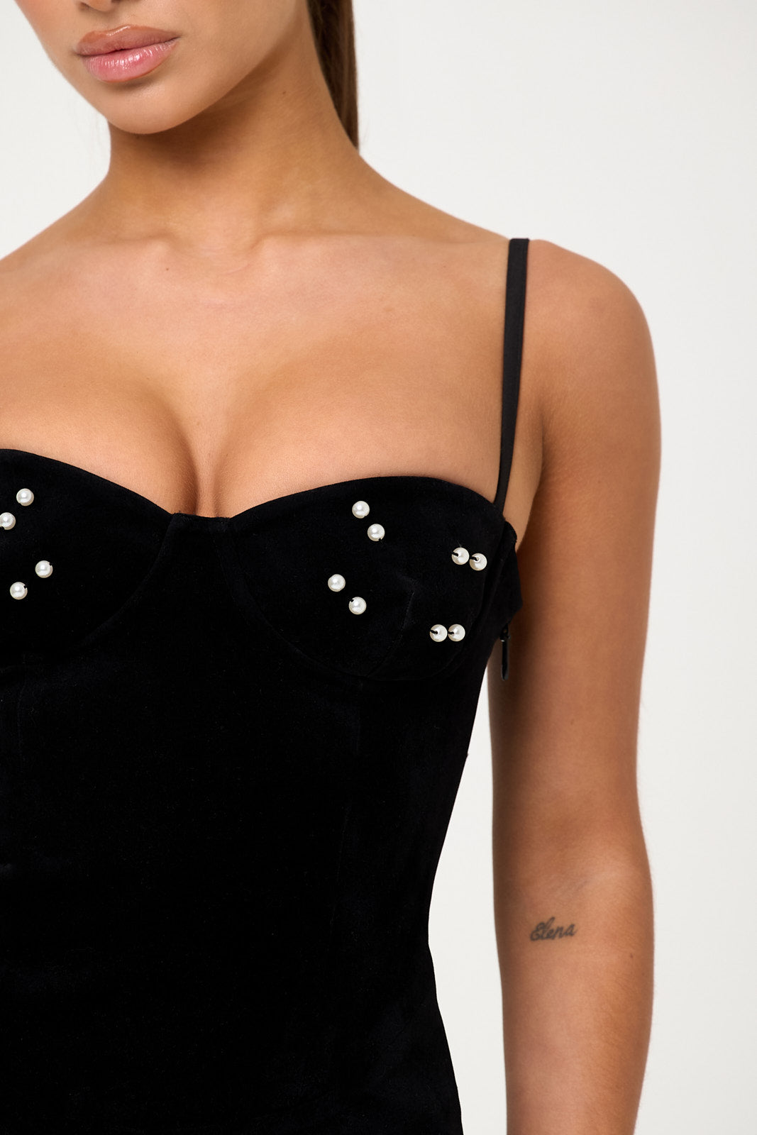 The perla mini - black velvet