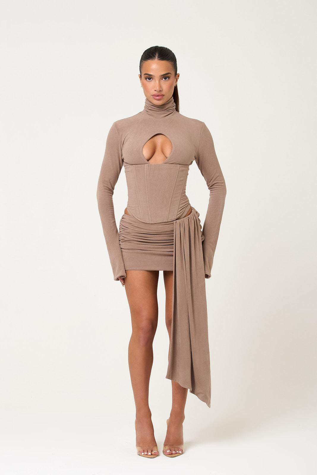 The amore corset set - taupe