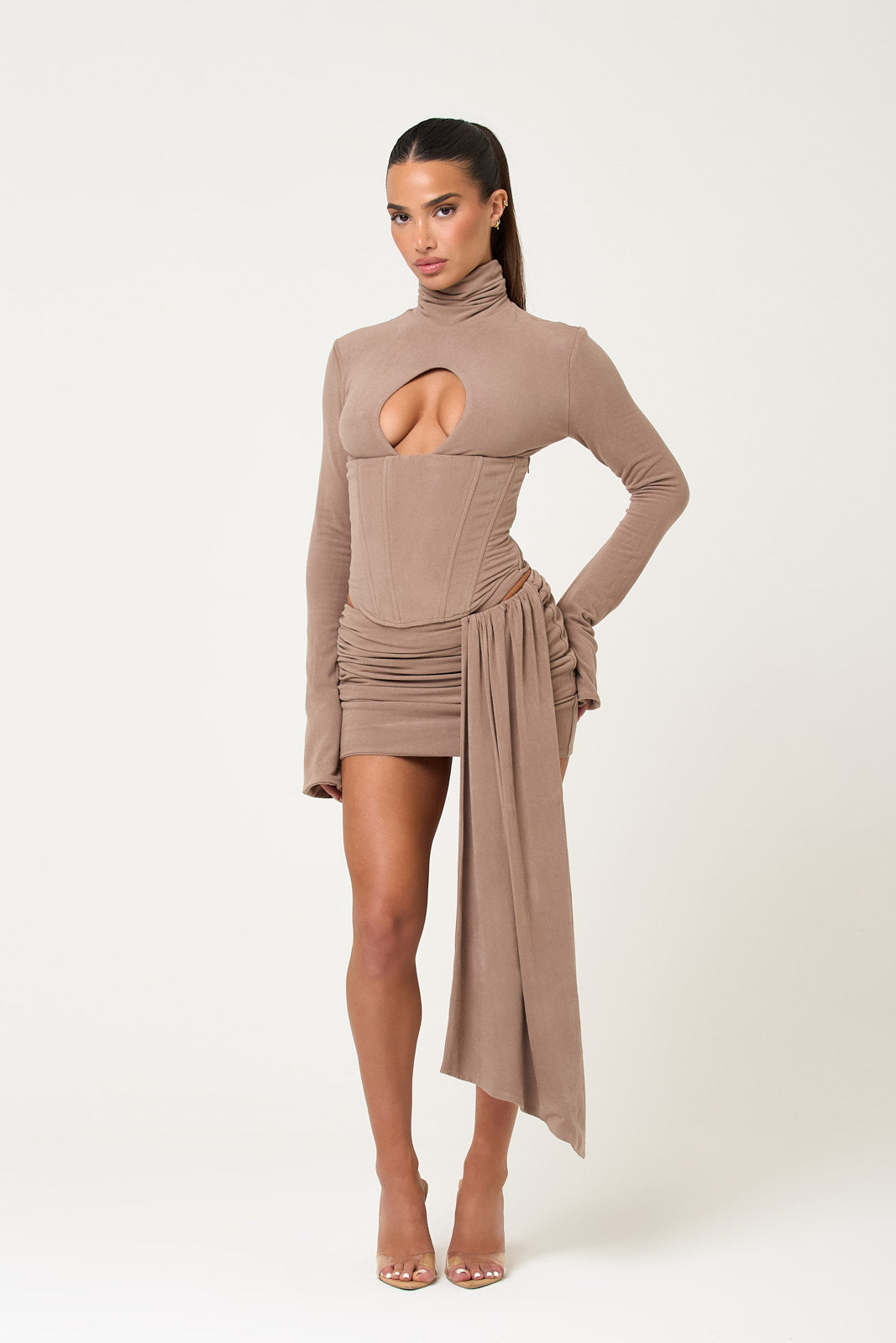 The amore corset set - taupe