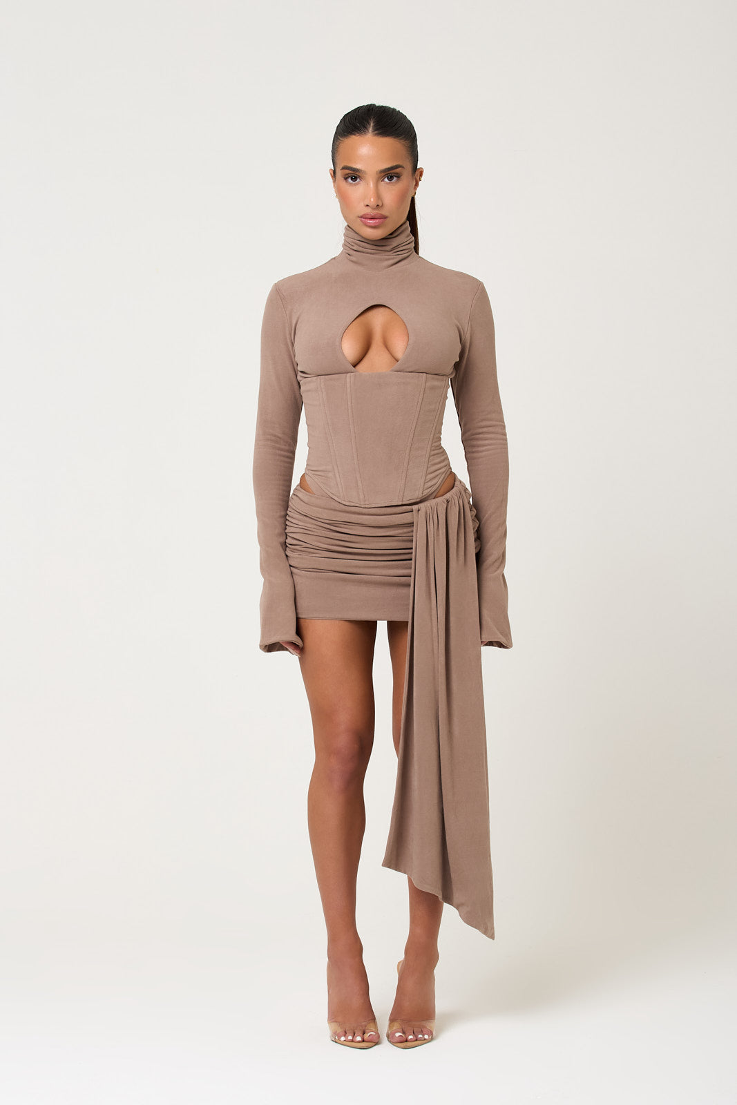 The amore corset set - taupe