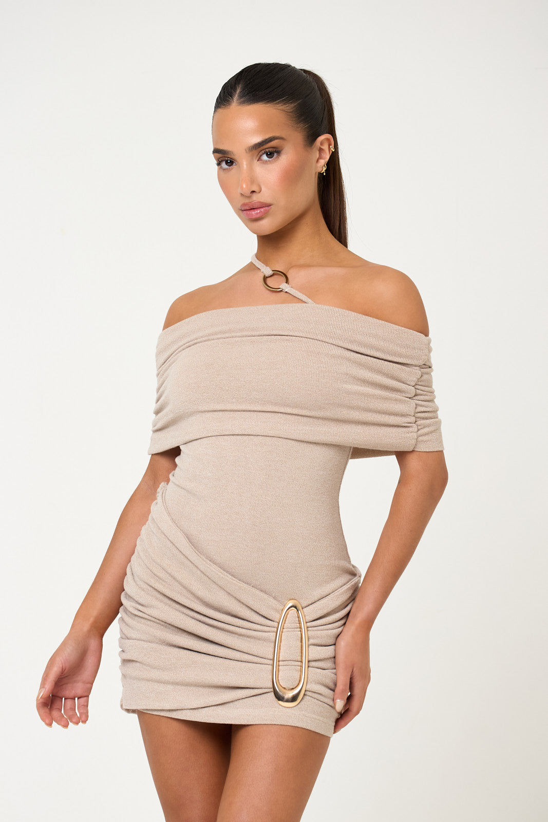 The lucia fold over mini - oatmeal