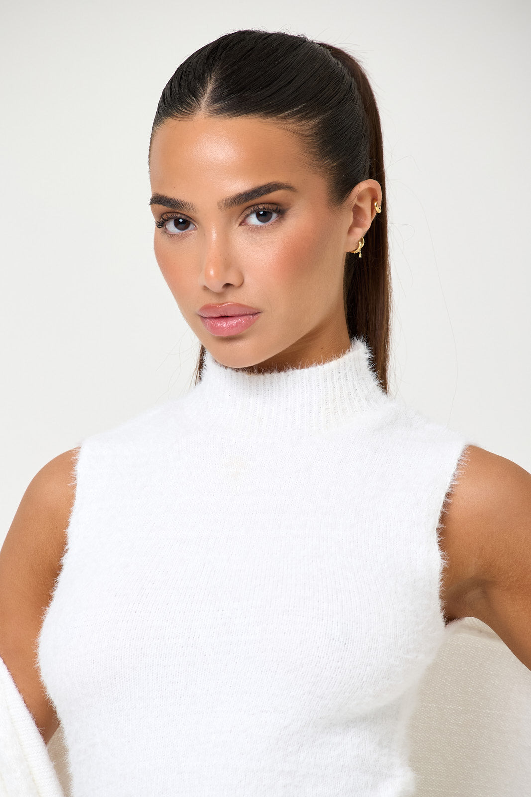 The nala knit cardigan - white