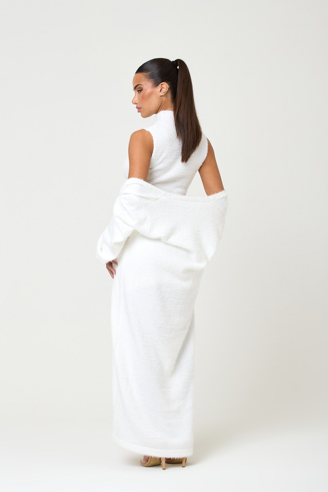 The nala knit cardigan - white