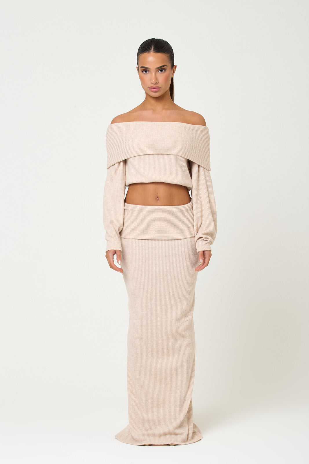 The serene knit top - cream