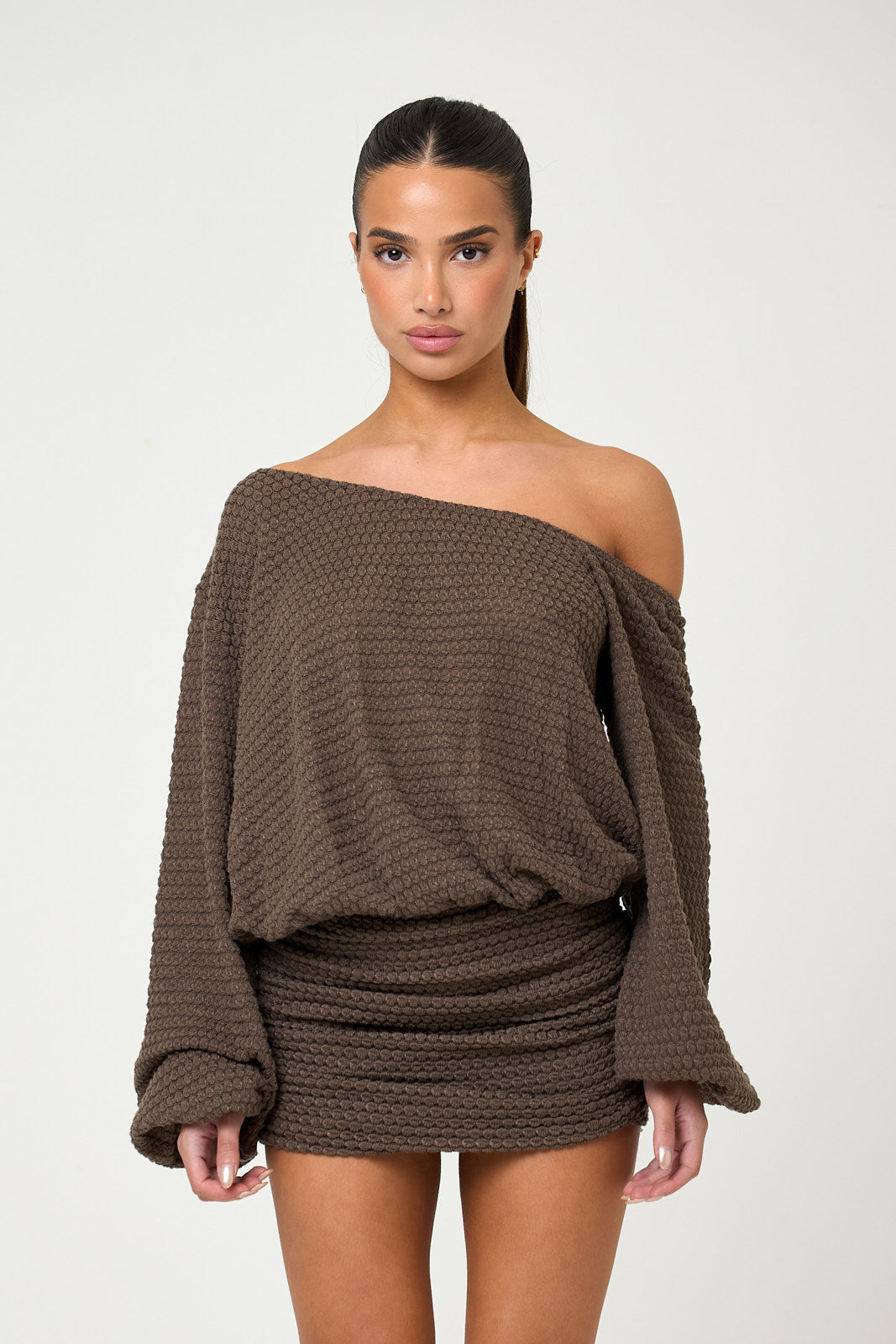 The tawny knit mini - dark taupe
