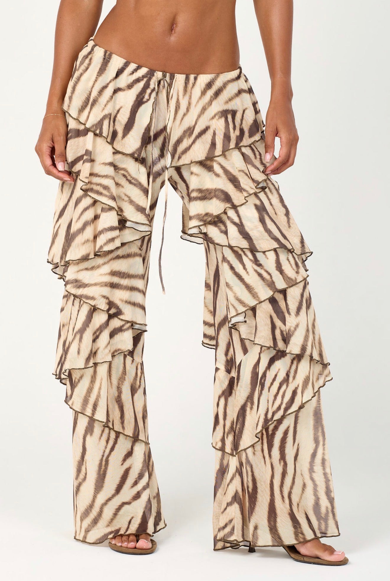 The ruffle trousers - tiger