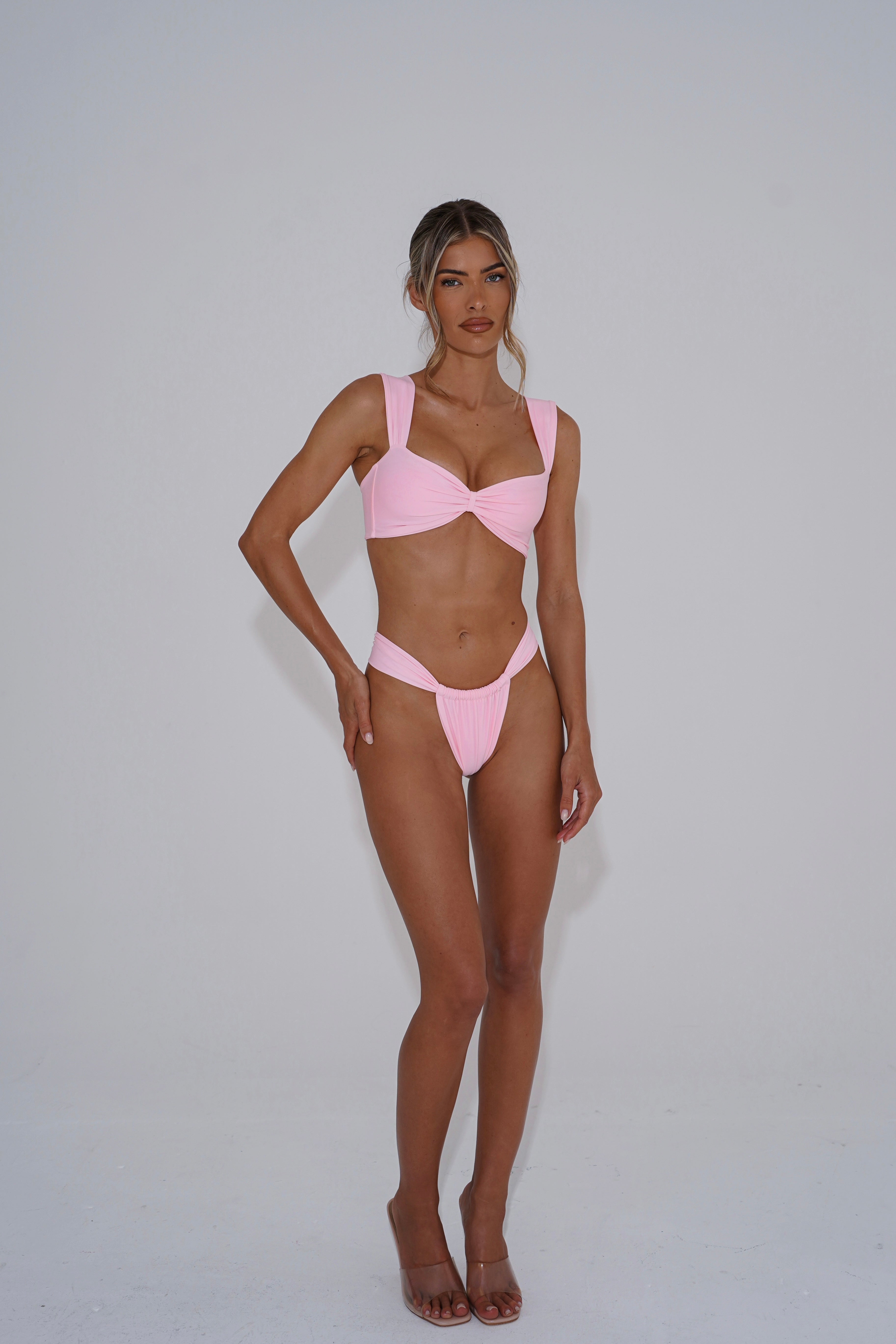 The wide band bikini bottoms - milkshake pink