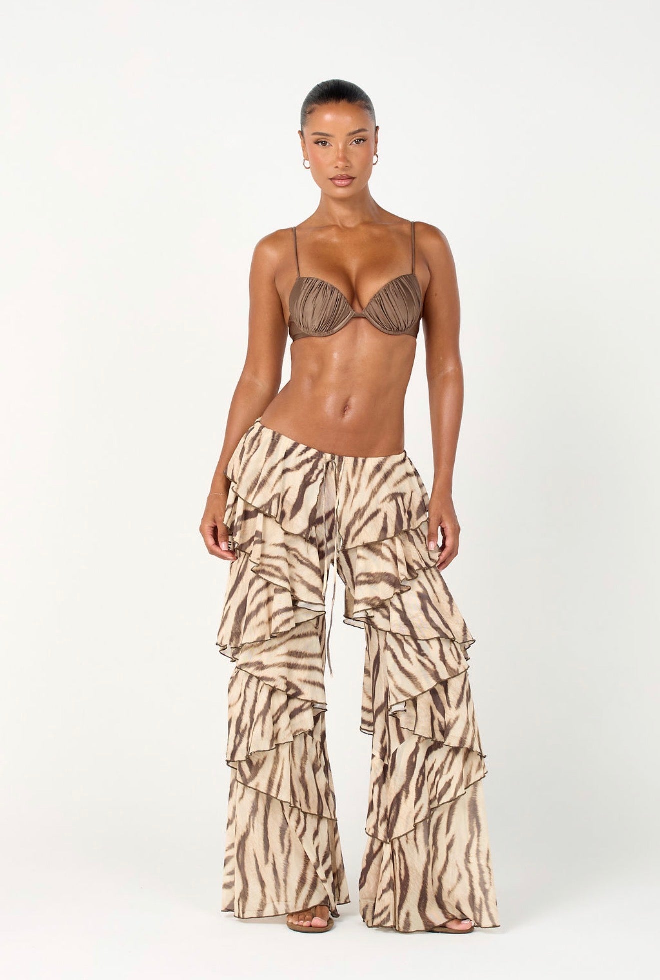 The ruffle trousers - tiger