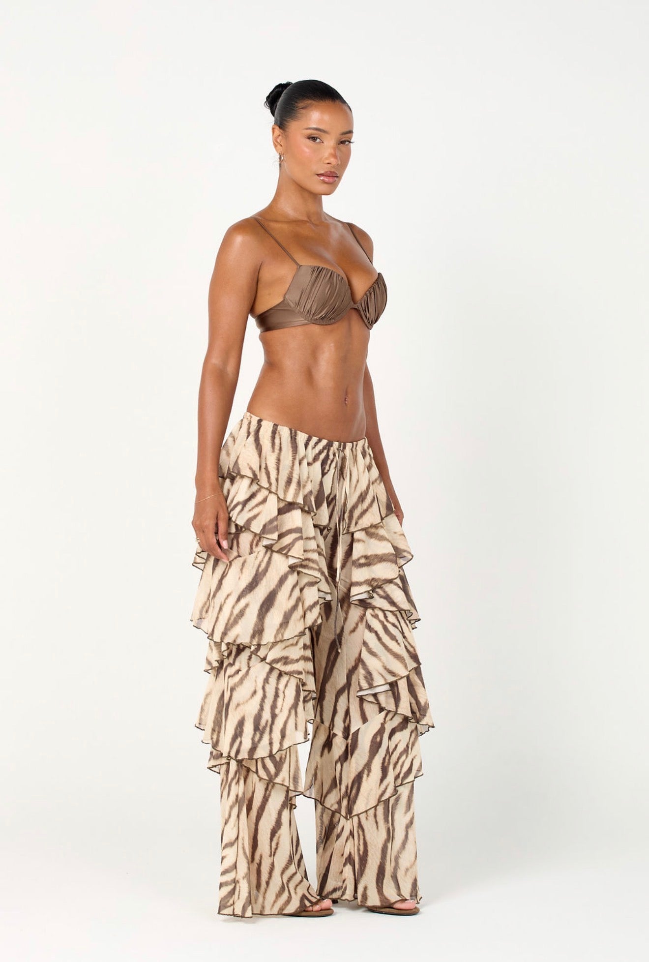 The ruffle trousers - tiger