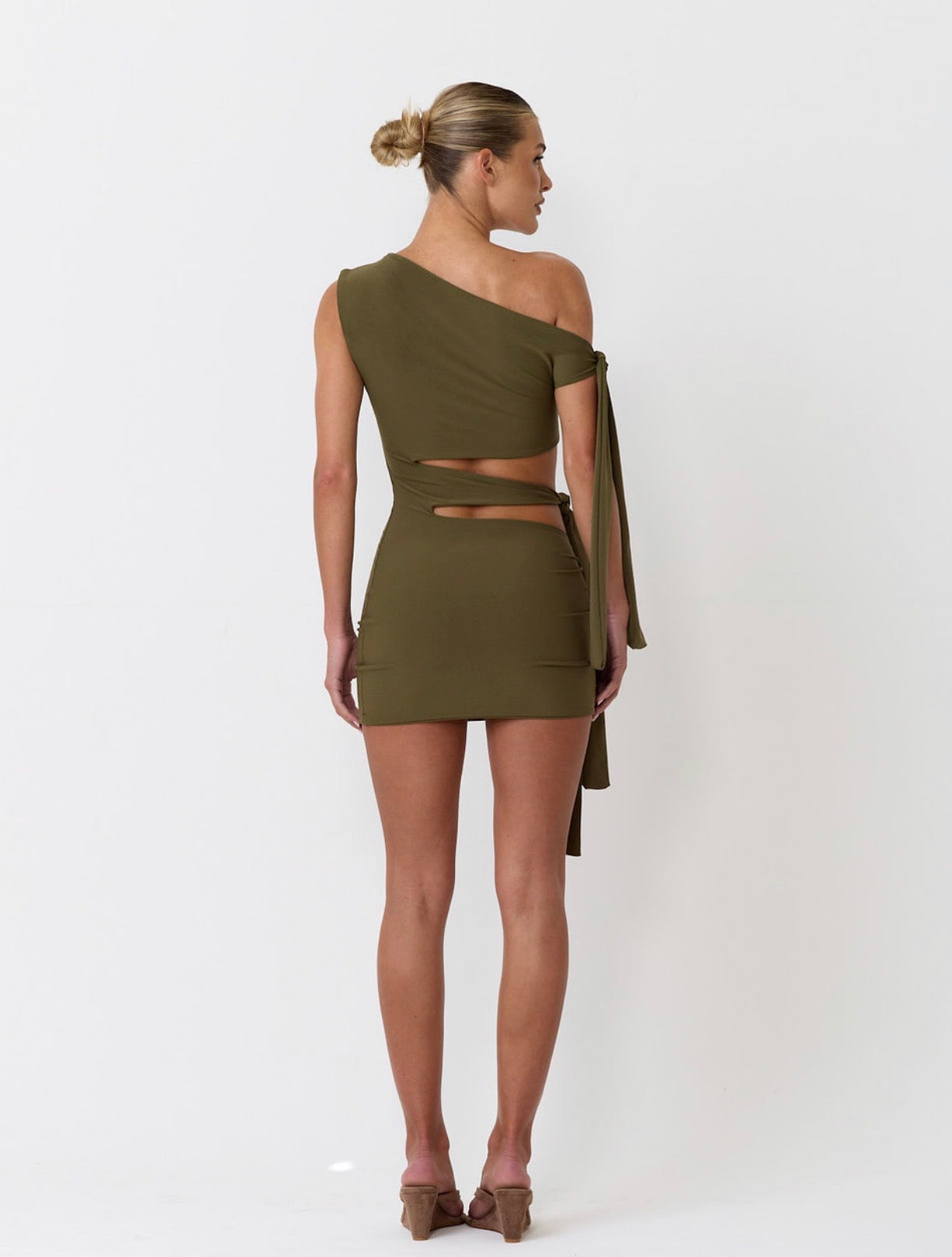 The tie side mini - khaki