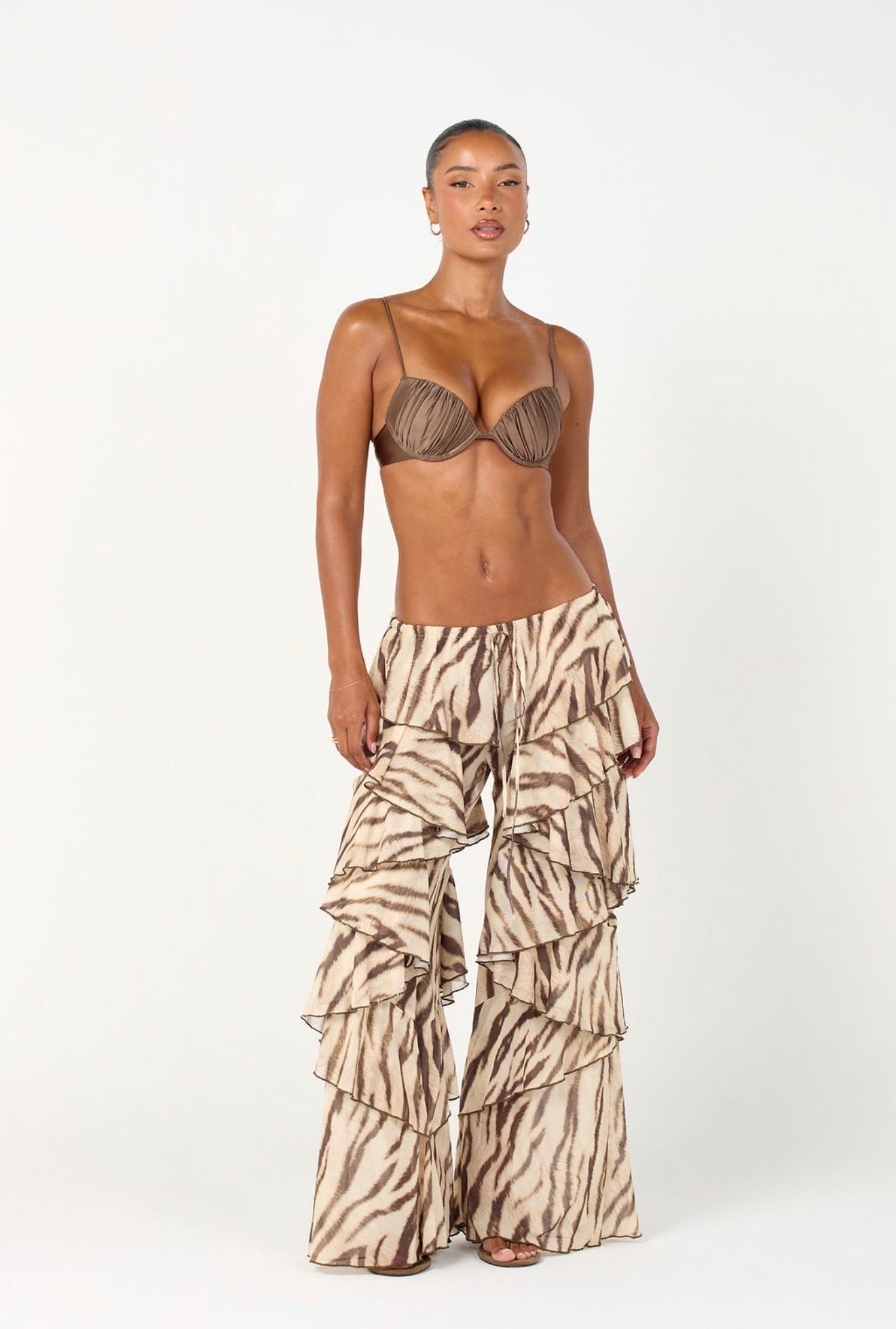 The ruffle trousers - tiger