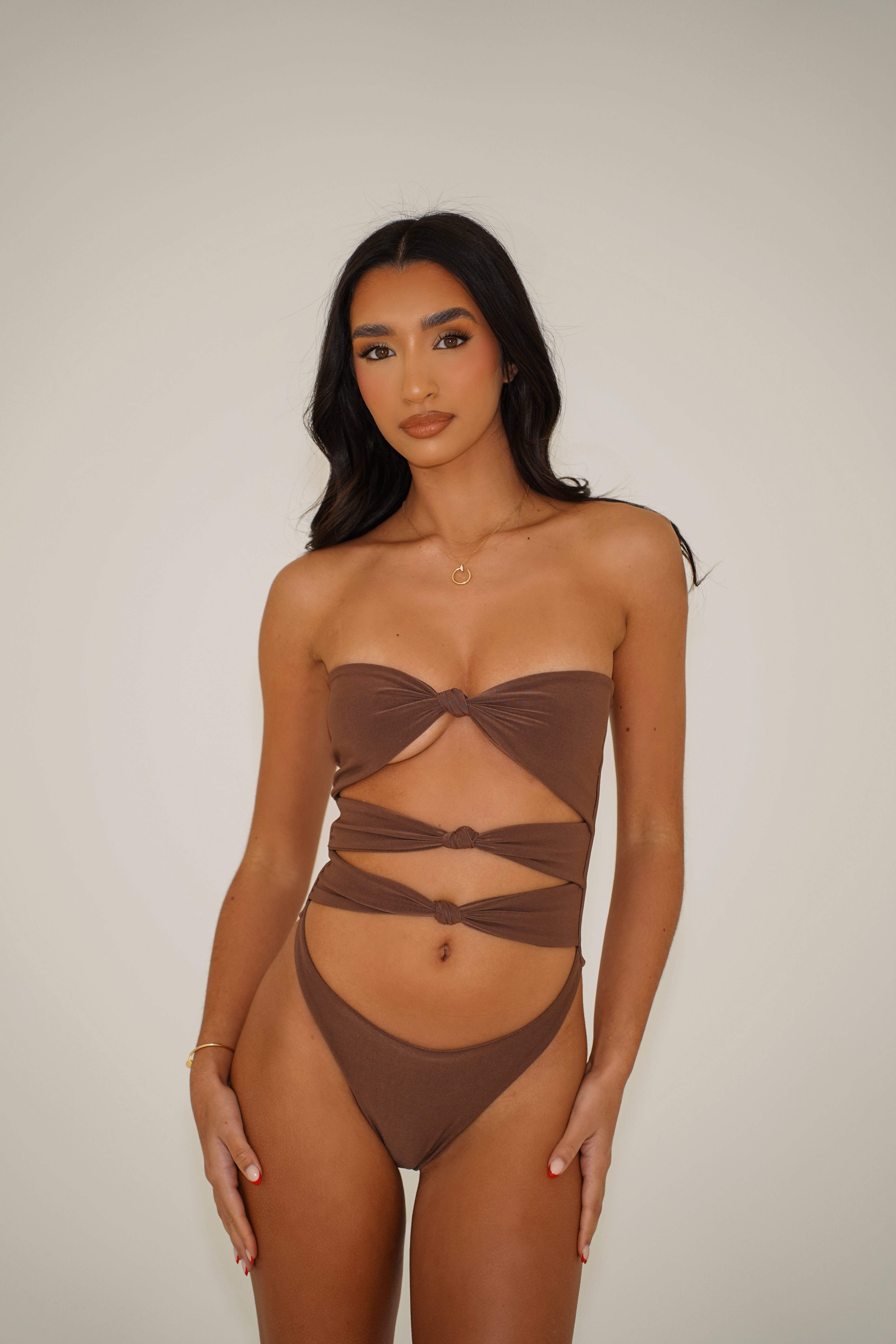 The knot swimsuit - mocha